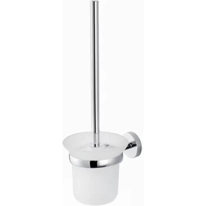 Aquavive Wc-borstel Met Houder - Rvs/glas - Chroom/mat Glas
