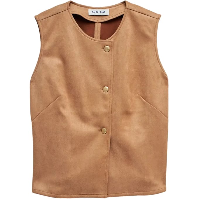 Damesgilet Salsa Jeans Suede Effect