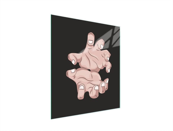 TMK ArtDeko - Snijplank van Gehard Glas - 45x52 cm - Draagbaar