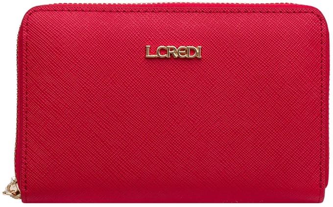L.CREDI Portemonnee Poema Zip Around Wallet Red Rood
