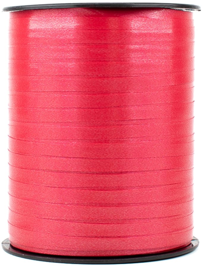Krullint rood - 10 mm breed - 250 meter lang - Cadeaulint op rol