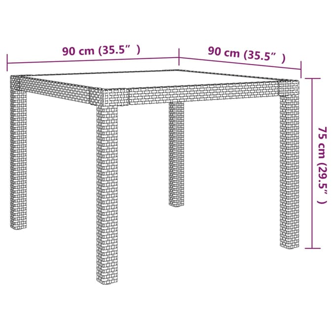 vidaXL - 5-delige - Tuinset - met - kussens - poly - rattan - beige