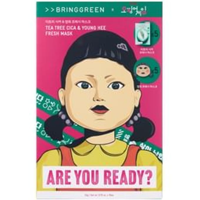 BRING GREEN - Tea Tree Cica & Young Hee Fresh Mask Set Squid Game Edition 20g x 10 sheets