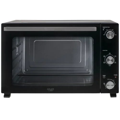 Elektrische oven 48L, thermische cyclus, dak, zwart, 1800 W, 5 bakmodi, modern en functioneel