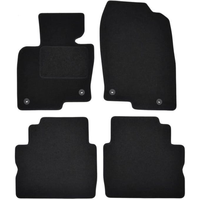 Tapis de sol - Mazda - CX-5 - Velours noir - Ajustement précis - Renforcé sous les pédales