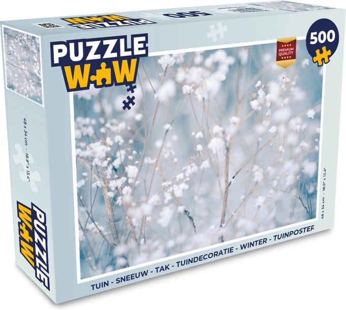 Puzzel Takken - Sneeuw - Winter - Natuur - Botanisch - Legpuzzel - Puzzel 500 stukjes