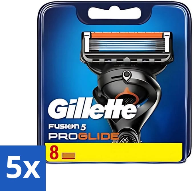Gillette - Fusion 5 ProGlide - Precisie en comfort - 8 Navulscheermesjes - Bulkverpakking - 5 stuks