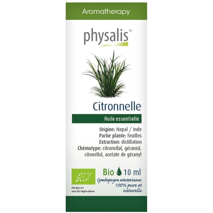 Physalis® Java Citronella Essentiële Olie Bio 10 Etherische olie