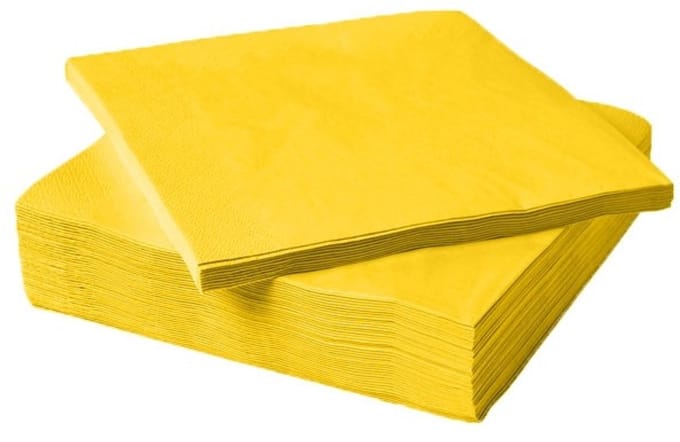 Servetten Geel - 100 stuks