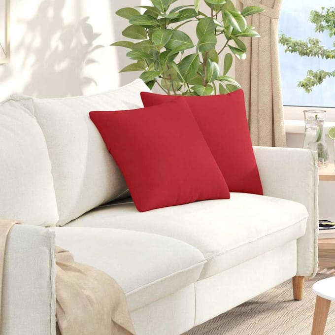 vidaXL - Zitkussens - 2 - st - Stof - Rood - 45 - x - 45 - cm