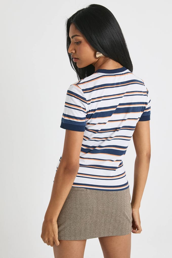 boohoo Dames Mini-rok met wollen visgraatlook | Chocolate | Maat: 16