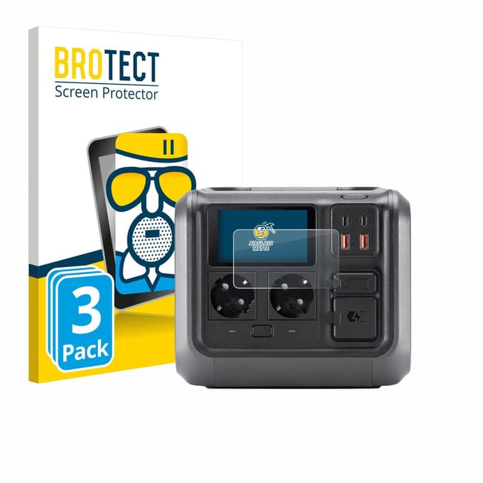 BROTECT - Screenprotector voor DJI Power 500 - Folie Beschermfolie Beschermglas matte 3 Stuks