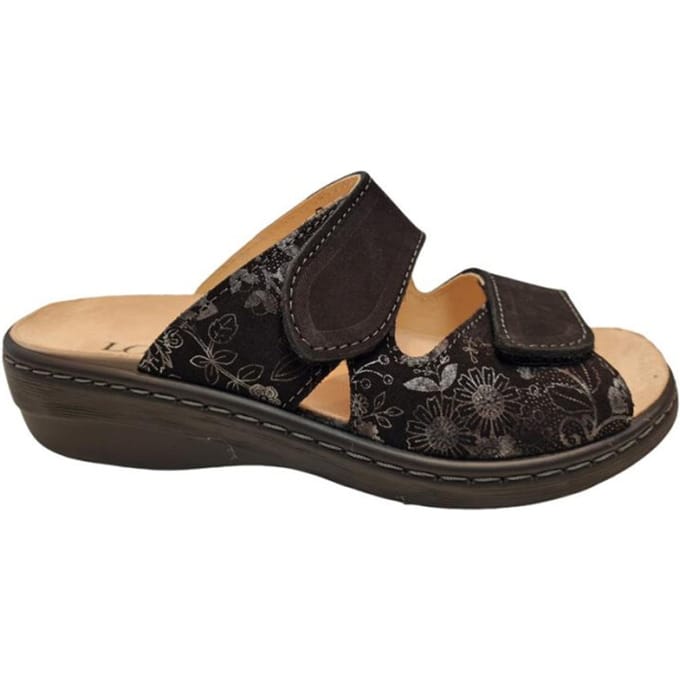 Longo 1135535 Schwarz Dames Slides Slippers - Zwart - 36