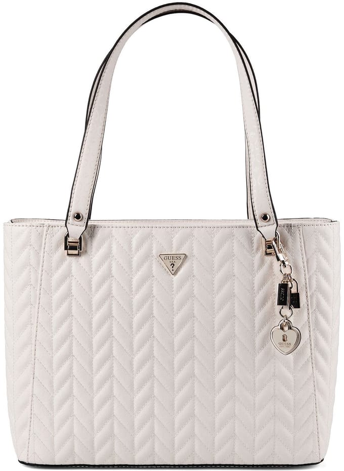 GUESS schoudertas Stacey Noel Tote Cream White crème