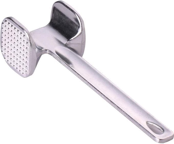 *** Vleeshamer - Tweezijdig - Hamer - Aluminium - Zilverkleurig - van Heble® ***