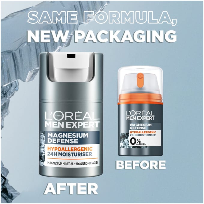 L'Oréal Paris Men Expert Gevoelige Huid Moisturizer 24Hour Dagelijkse Moisturizer voor Heren 50 ml