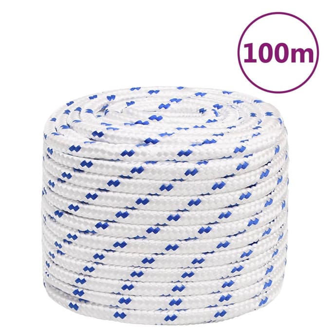 vidaXL - Boot - touw - 18 - mm - 100 - m - polypropyleen - wit