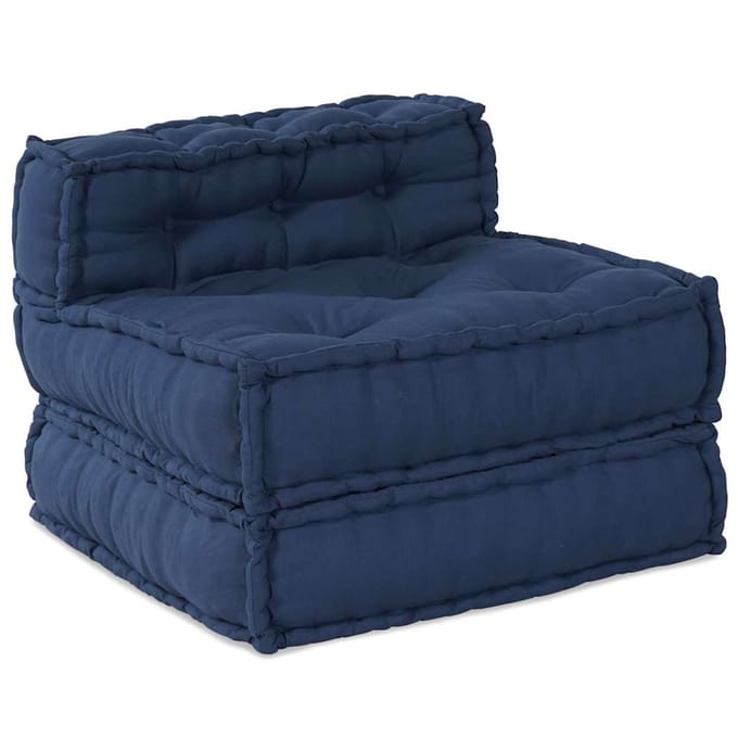 vidaXL - Modulebankeenheid - Stof - Indigo - 70 - x - 70 - x - 56 - cm