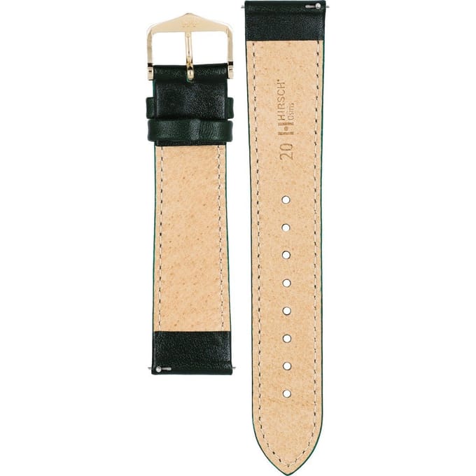 Hirsh Horlogeband Osiris Donkergroen - Leer - 20mm