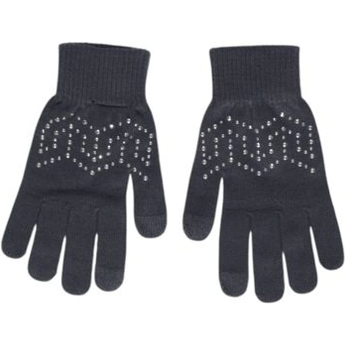 Pieces Grijze Gerecycleerde Polyester Handschoenen