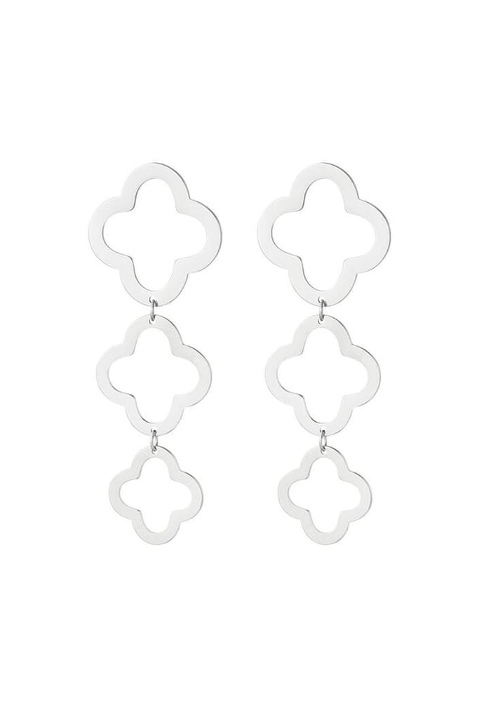 Bijoutheek Oorknoppen Statement Clovers Zilver