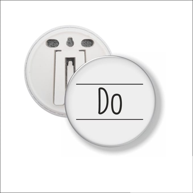 Button Met Clip 58 MM - Do