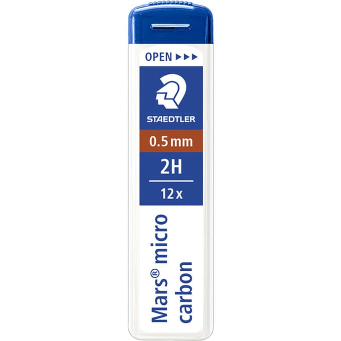 Potloodstift Staedtler Mars Carbon Micro 0.5mm 2H 12 stuks