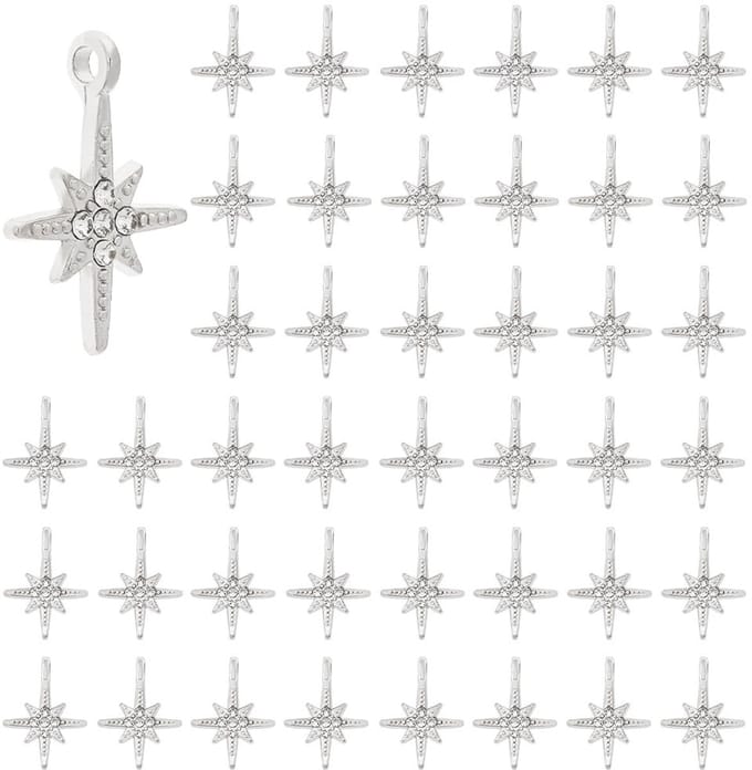 Dailygoods - Set van 50 Ster Charm Bedels voor Sieraden Maken