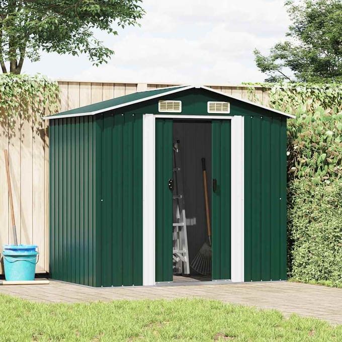 vidaXL - Tuinberging - 204x132x186 - cm - metaal - groen