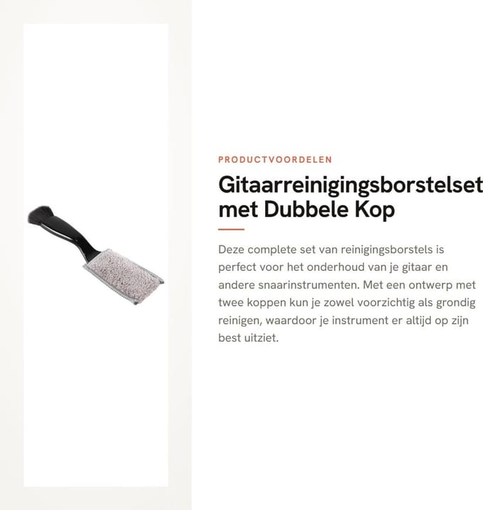 Dailygoods - Gitaarreinigingsborstelset met Dubbele Kop