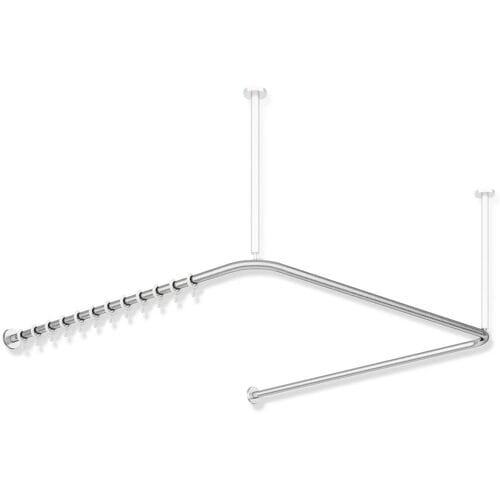 HEWI System 900 curtain rail U-shaped, for shower tray 100 x 100 cm 900.34.30040