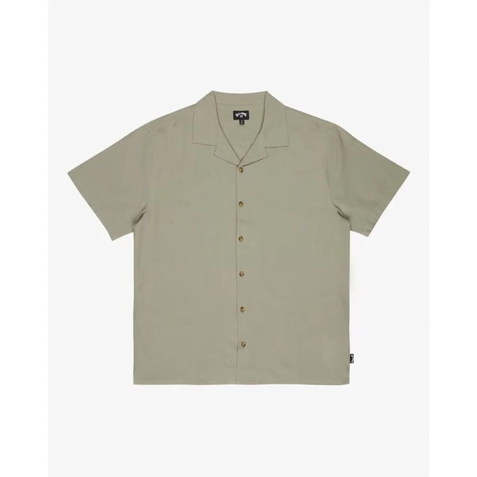 Billabong Vacay Linen Overhemd Met Korte Mouwen Groen S Man