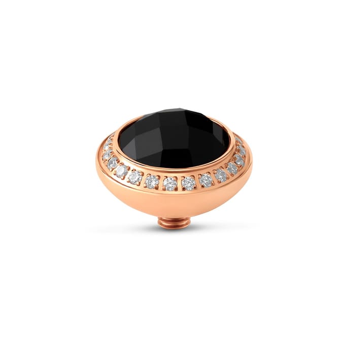 Melano Twisted Lush CZ Steentje Black Rosé