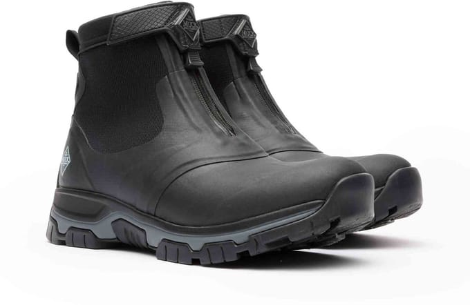 Muck Boot Apex Mid Zip | Zwart/Dark Shadow - Regenlaarzen - Maat 48 -