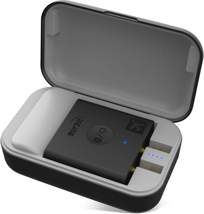 InLine® Bluetooth-audiozender voor in het vliegtuig, BT 5.0, aptX HD/LL