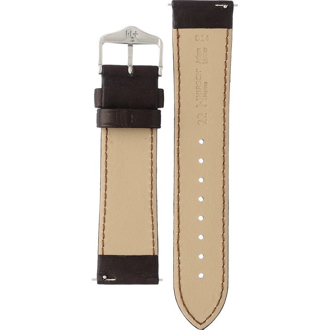 Hirsh Horlogeband -  Merino Bruin - Leer - 22mm