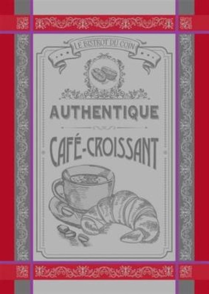 Theedoek Le bistrot du coin Set van 2 keukendoeken