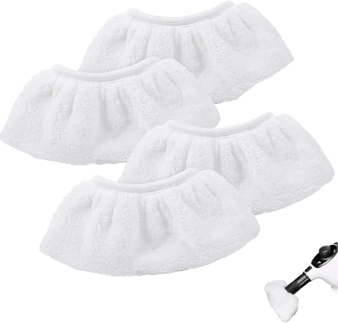 Duurzame Microvezel Reinigingspads Set - Wasbare en Herbruikbare Stoomreiniger Accessoires - 4 Stuks