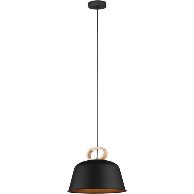 Viokef Hanglamp Clip van staal, zwart