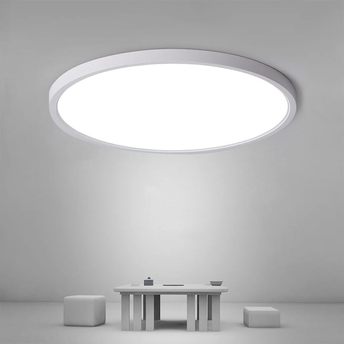 Haobosic Ultradun Waterdicht - Plafondlamp - Wit - 30 cm - 24W