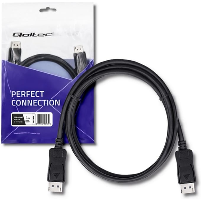 Qoltec DisplayPort v1.3 mannelijk |   DisplayPort v1.3 mannelijk |   8K |   1m