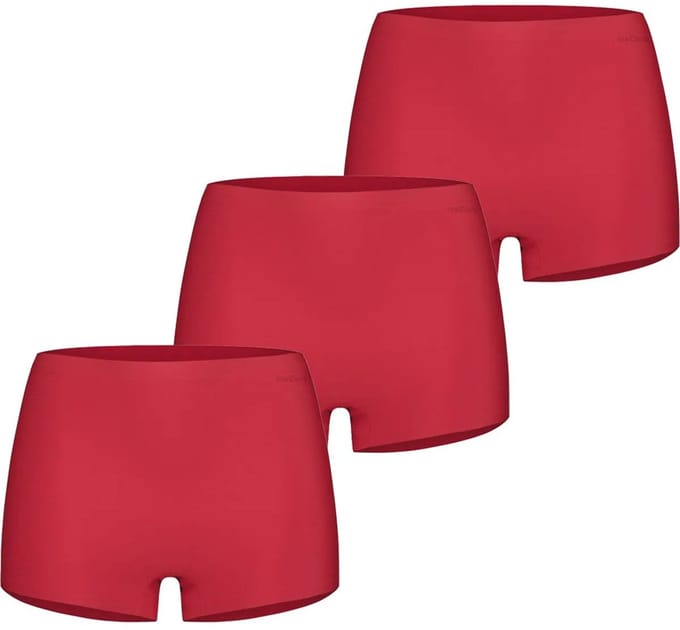 Ten Cate 3-pack Secrets dames boxershort 30178 - Voordeelverpakking - Multipack - Aanbieding - Rood / M