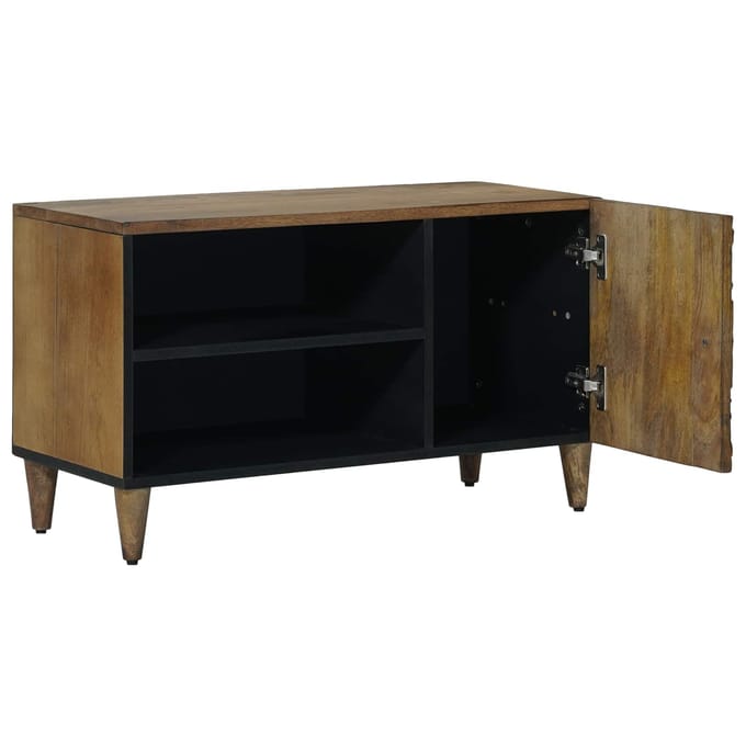 vidaXL - TV - Kast - Bruin - 80 - x - 33 - x - 46 - cm - Massief - Mango - Hout