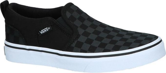 VANS YT Asher (Checker) Black - Black - Sneakers - Unisex