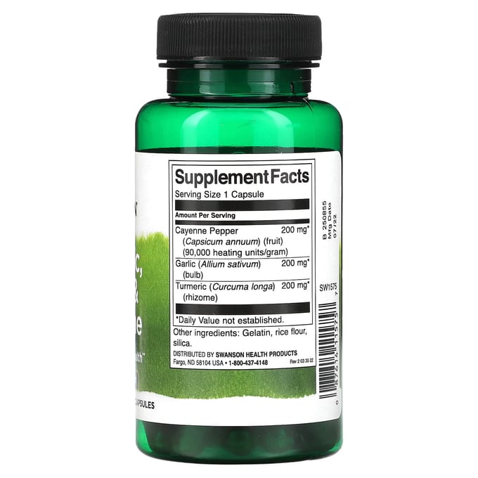 Kurkuma, Knoflook & Cayenne, 60 Capsules