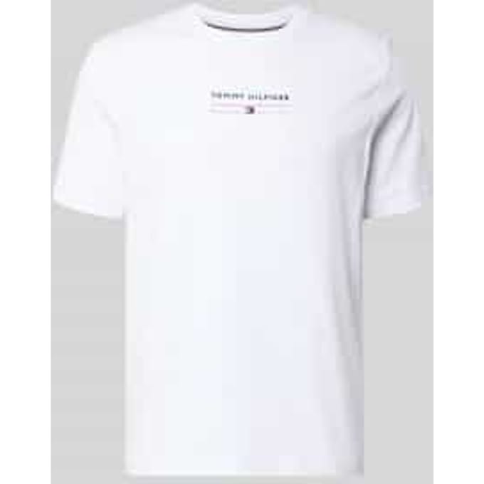 Tommy Hilfiger T-shirt Logo Jersey Crew Neck White  M