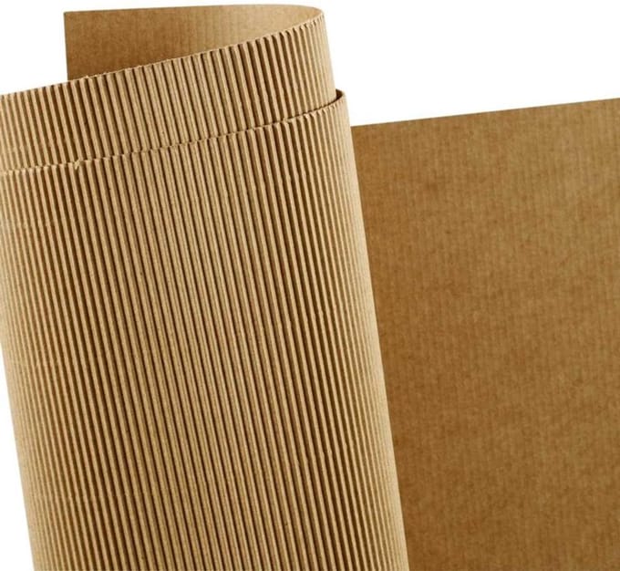 PacklinQ Geribbeld karton - Fijn geribbeld vel 50x70 cm - 120 gr - 10 vel