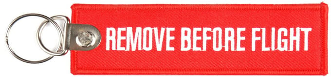 Sleutelhanger Remove before flight