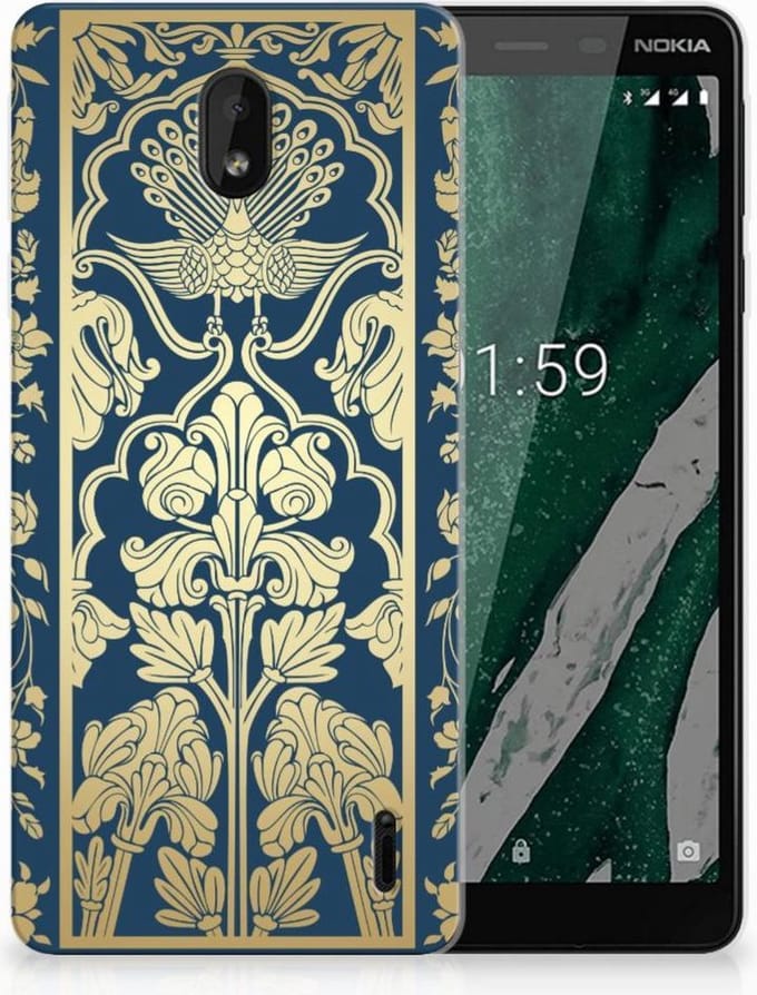 Nokia 1 Plus TPU Case Beige Flowers