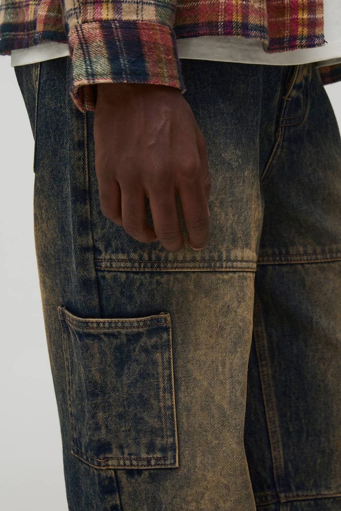 Relaxed Fit Gewassen Timmerman Worker Jeans | Antique Wash | Size 32R